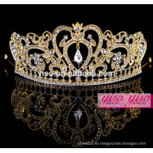 Venta al por mayor desfile de moda de cristal personalizado coronas tiaras